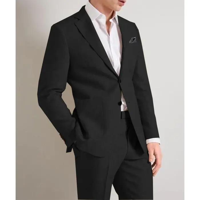 Ensemble Complet Élégant en Lin Fin et Respirant pour Homme, Vêtement Confortable pour Mariage Forme