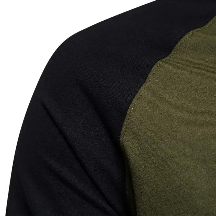 AIOPESON hommes T-shirts 100% coton à manches longues col rond Pactwork décontracté T-shirts pour ho