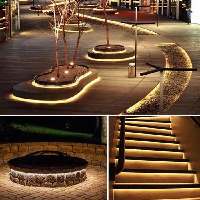 Bande lumineuse solaire extérieure à LED, bande lumineuse étanche IP65, adaptée à la décoration de l
