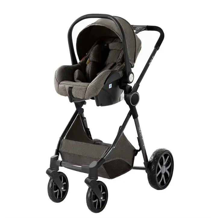 Poussette bébé 3 en 1, landau léger, poussette Portable pour nouveau-né, siège auto avec couffin