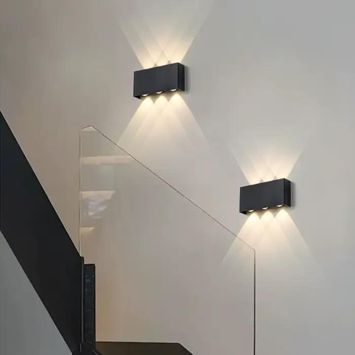 Lampe murale avec télécommande, variateur tactile, charge de Type C, veilleuse de chevet, décor d'an