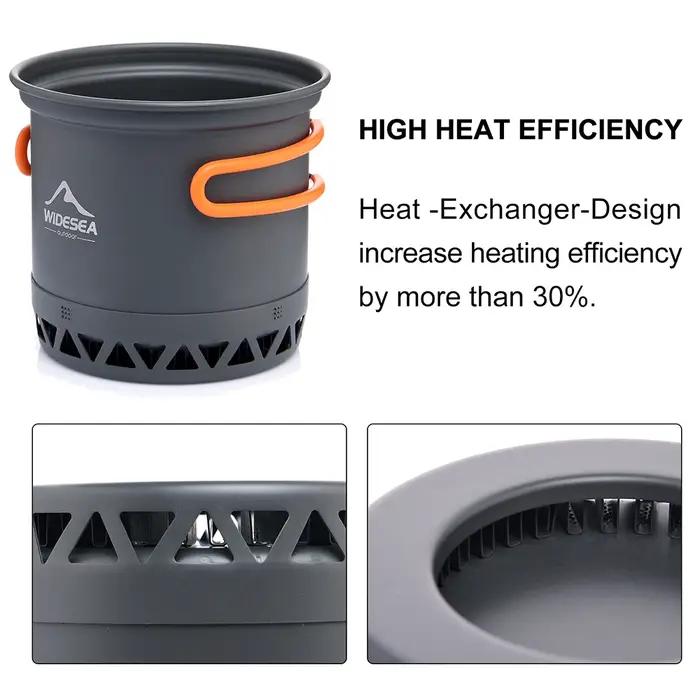 ESEA-Batterie de cuisine pour camping, ensemble de cuisson en plein air, cuisinière à chaleur, usten