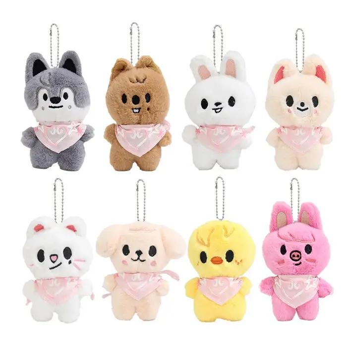 SKZOO – porte-clés en peluche pour enfants errants, écharpe d'eau, oeil de haricot Li Longfu, penden
