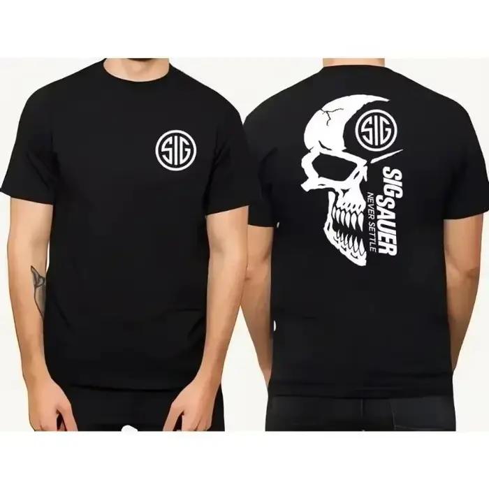 T-shirt décontracté pour homme, nouveau style été 2026, motif Sig Sur Gun, haute qualité, confortabl