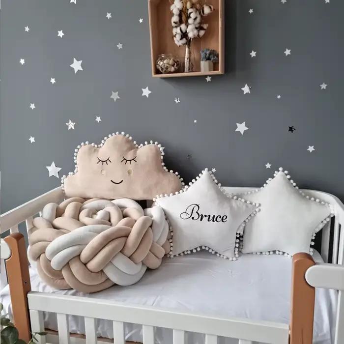200cm lit de bébé pare-chocs tour de lit pour nouveau-nés tresse lit de bébé pare-chocs accessoires
