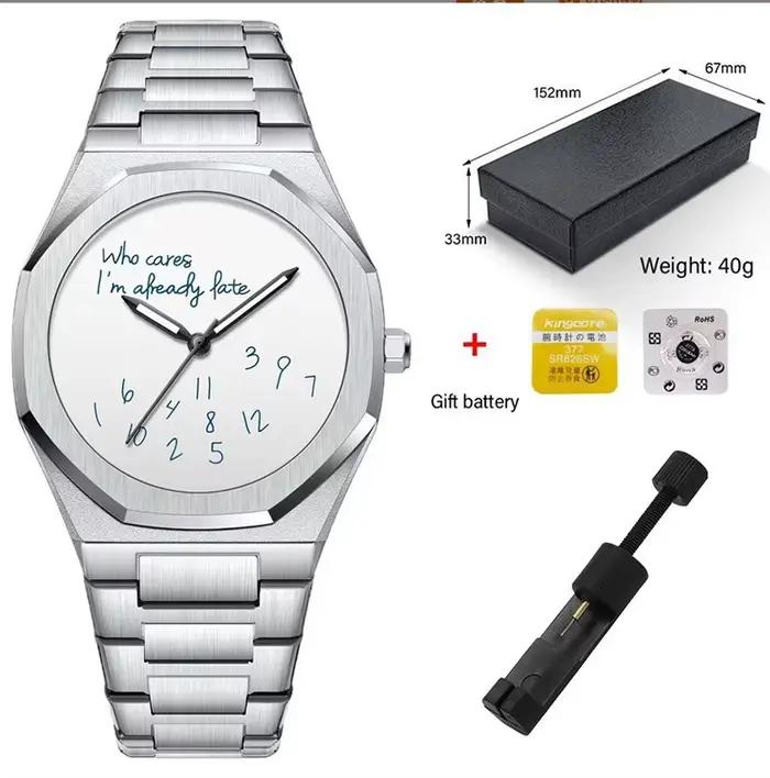 Mode luxueux exquis élégant montre pour hommes classique affaires décontracté arabe numérique bande