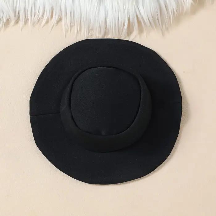 Tenues d'automne et d'hiver pour filles, ensemble 3 pièces, robe + ceinture + chapeau, nouveaux vête