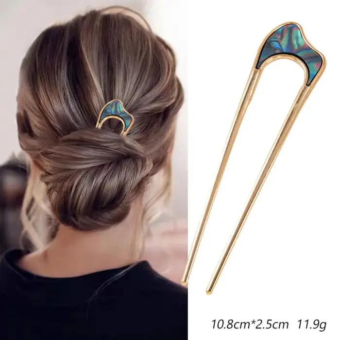 Épingle à cheveux en forme de U en métal, épingle à cheveux en forme de U, épingle à cheveux françai