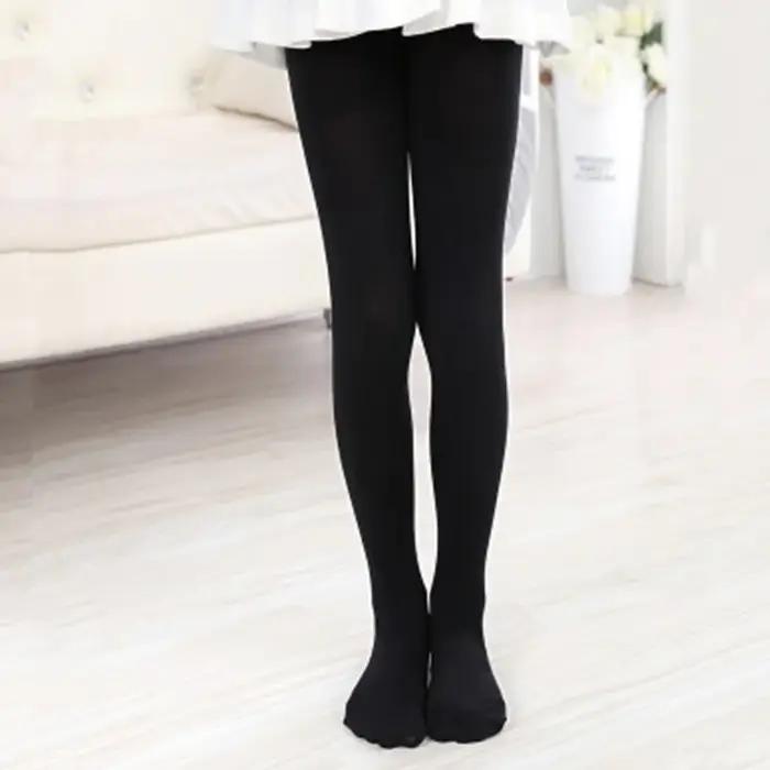 Étudiant enfants bonbons couleur unie collants Ballet danse collants enfants filles velours bas chau