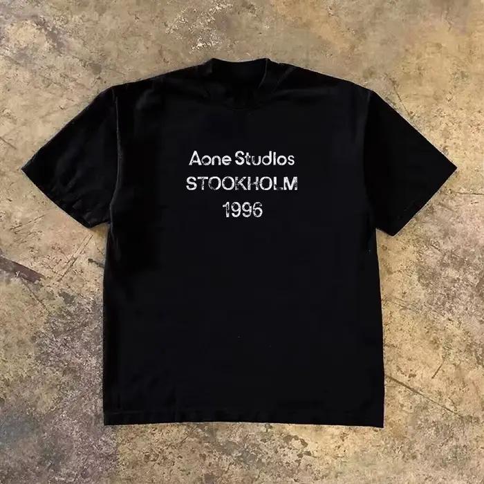 2025 automne hiver marque de luxe lettre impression hommes T-shirt de haute qualité pur coton unisex