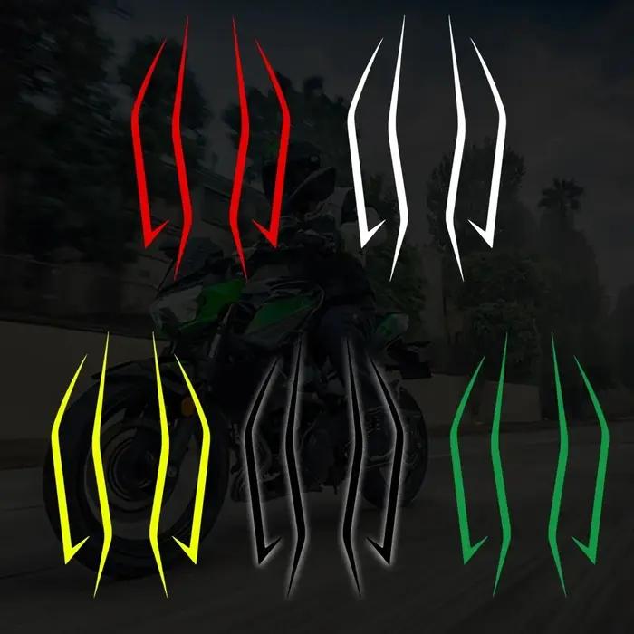 Autocollants à rayures réfléchissantes pour casque de moto, pour Kawasaki N400 H2 H2SX, Texture corp