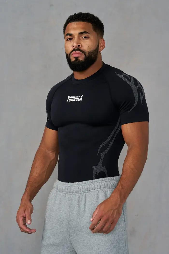 T-shirt ajusté pour homme, été américain, nouveau, pour le sport, la course à pied, l'entraînement,