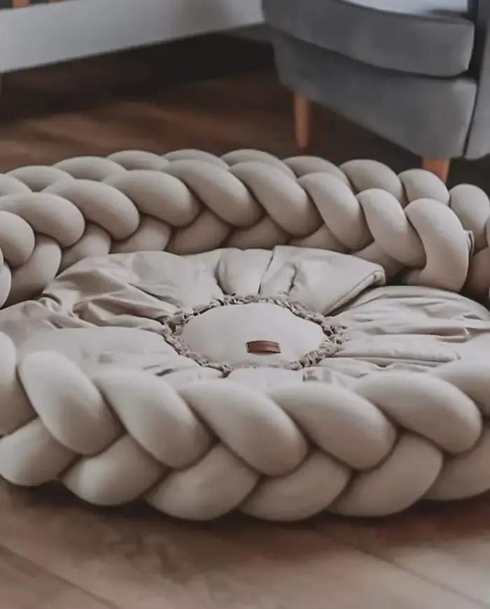 Protecteur de berceau pour bébé, coussin à nœud tressé pour nourrissons et enfants, 3 actions, pare-