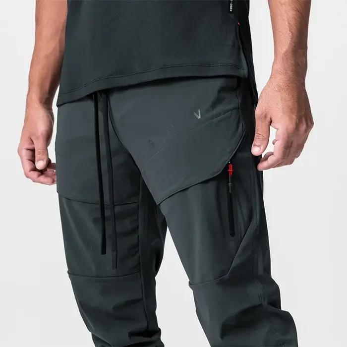 Pantalon de jogging cargo multi-poches à séchage rapide pour homme – Idéal pour la gym, le fitness,