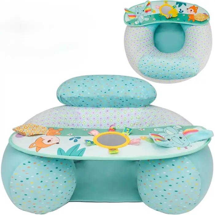Siège Gonflable Bébé Assis Avec Jouets Sensoriels Canapé Peluche Douce Support Arrière Occasions Spéciales Pour Tous Petits