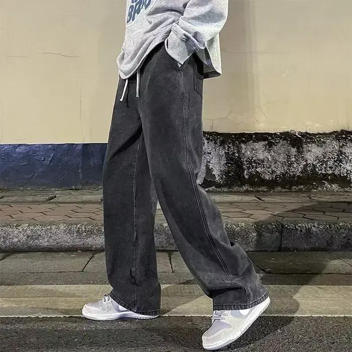 Jean ample pour hommes, Streetwear, Style coréen, mode, ample, droit, jambes larges, vêtements de ma