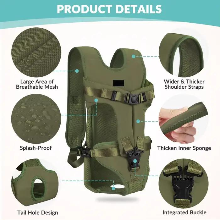 Sac à dos de transport pour animaux de compagnie, pour chiens et chats, éponge épaisse, avant pour a