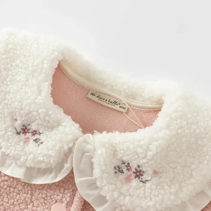 Dave Bella enfants filles bébé hauts vêtements d'extérieur 2024 nouveau automne hiver doux mignon en