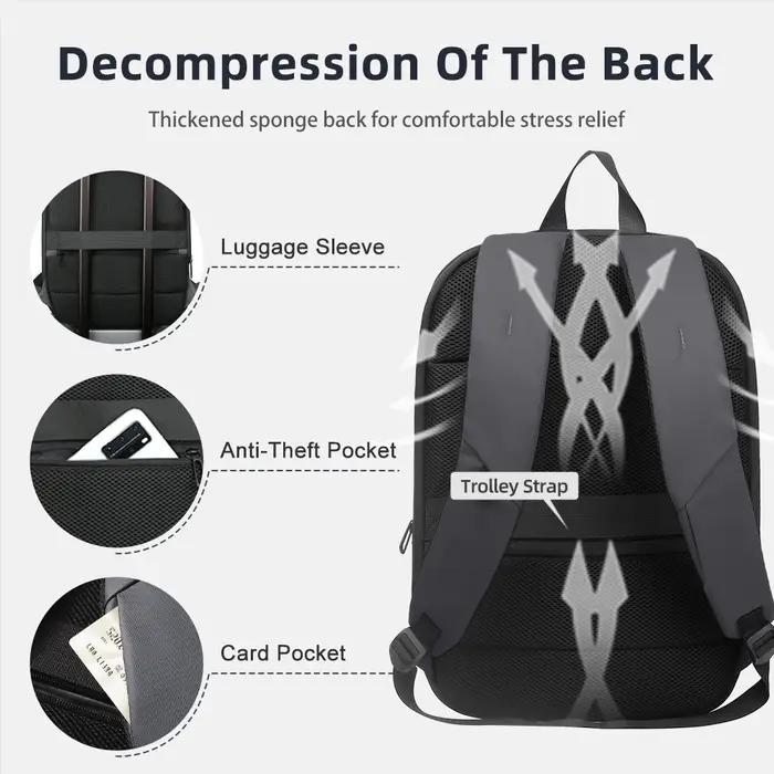 HK Business sac à dos pour hommes 17 pouces sac à dos pour ordinateur portable avec Port USB mince e