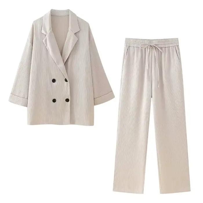 Ensemble veste et pantalon pour femmes, Style européen et américain, nouvelle collection printemps e