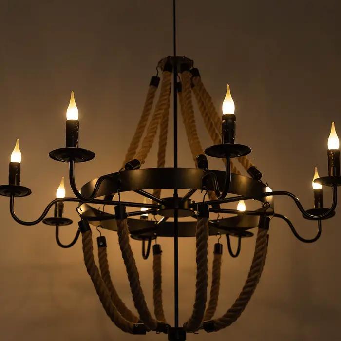 Ampoule LED E14 220V 110V C22, style rétro givré, remplacement pour chandelier, filament vintage, la