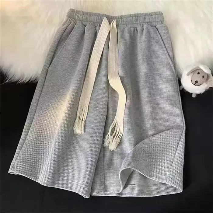 Short d'été solide et respirant pour hommes, marque tendance, léger, cordon de serrage, basket-ball,