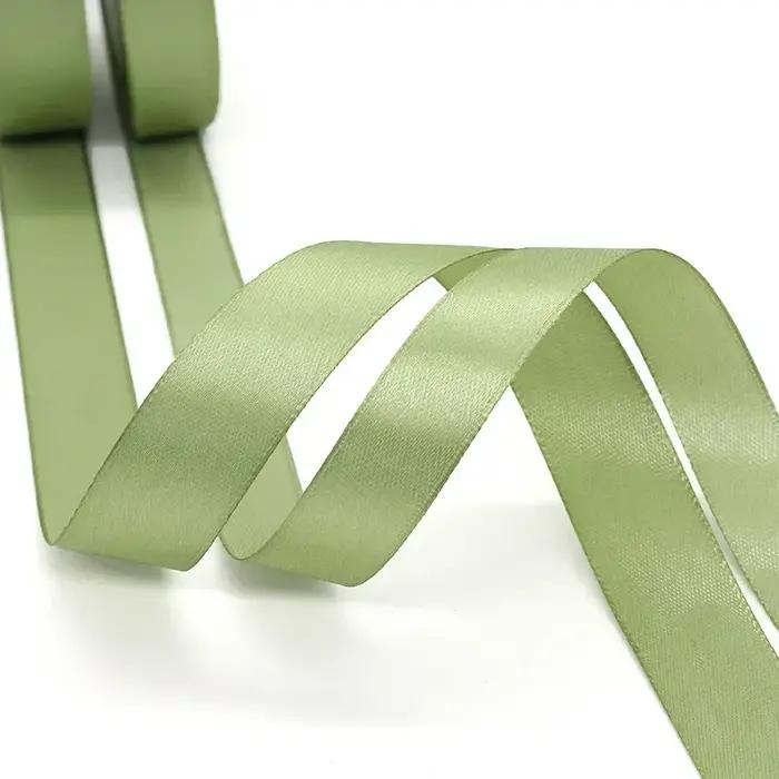 Ruban vert sauge Matcha 22 mètres, ruban vert clair, emballage cadeau, Bouquet de fleurs, artisanat,