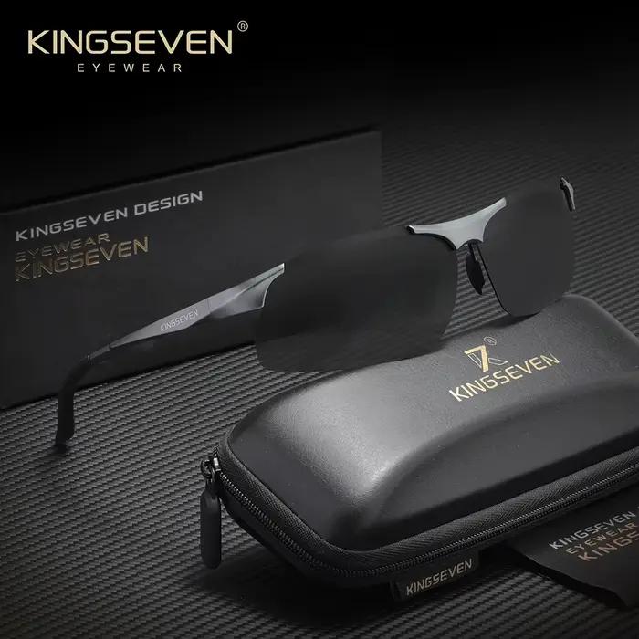 KINGSEVEN Lunettes de soleil polarisées de luxe UV400, lunettes de conduite pour hommes et femmes, m