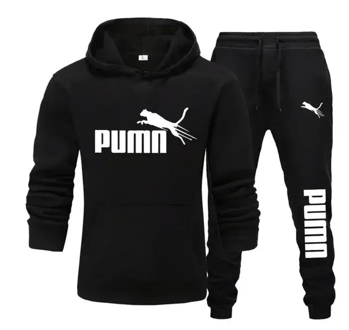 Nouvel ensemble deux pièces tendance pour homme : sweat à capuche et pantalon, collection automne-hi