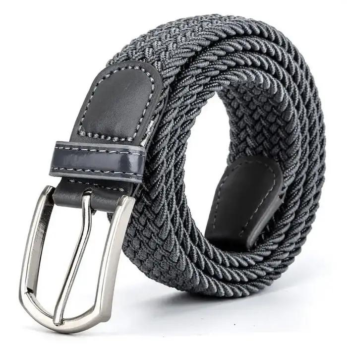 Ceinture de luxe en cuir pour hommes et femmes, 110cm, 2024, blanc, gris, haute, boucle, élastique t