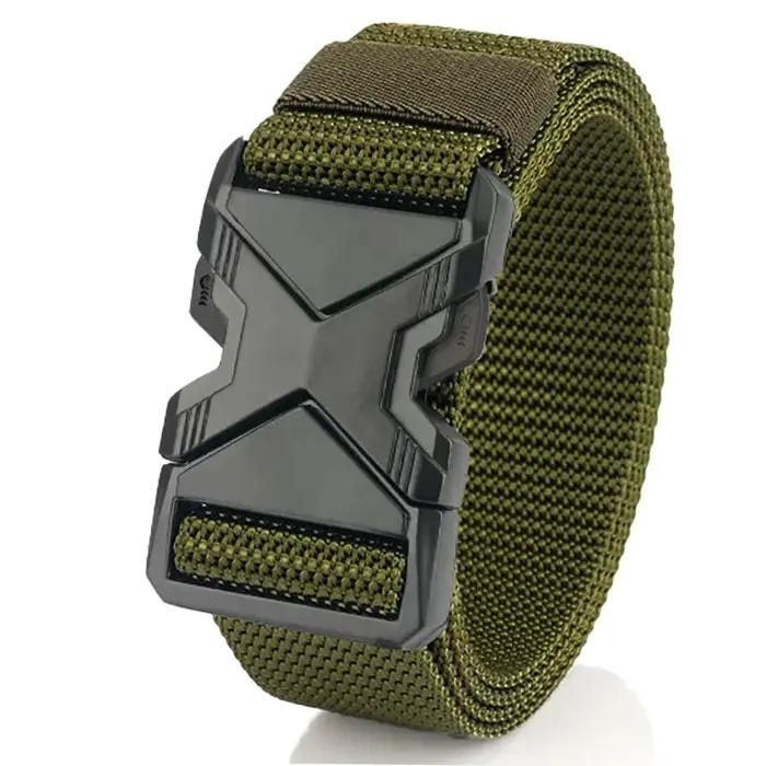 Ceinture à boucle en Nylon tressé pour hommes, légère et respirante, 125cm, pour les déplacements qu