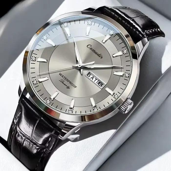 Montre pour hommes entièrement automatique et Non mécanique, évidée, étanche, tendance, brille dans