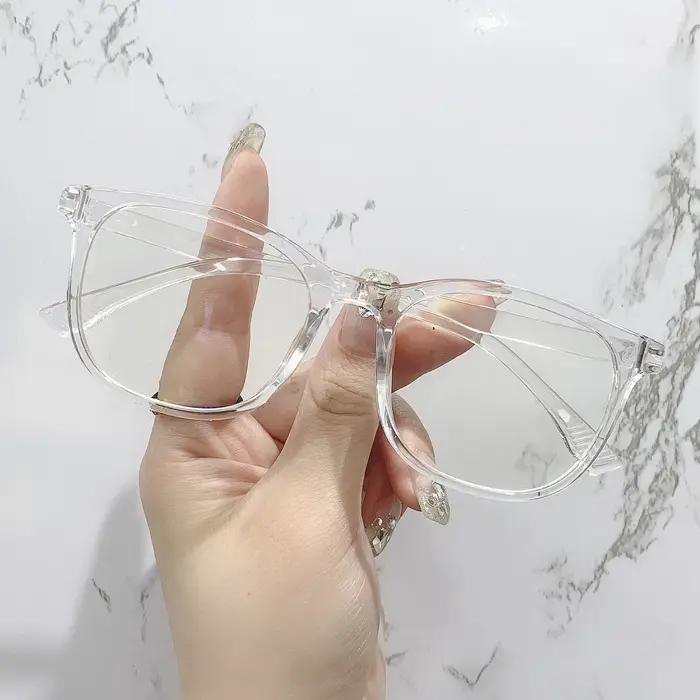 Lunettes d'ordinateur transparentes, monture PC, pour femmes et hommes, anti-lumière bleue, verres c