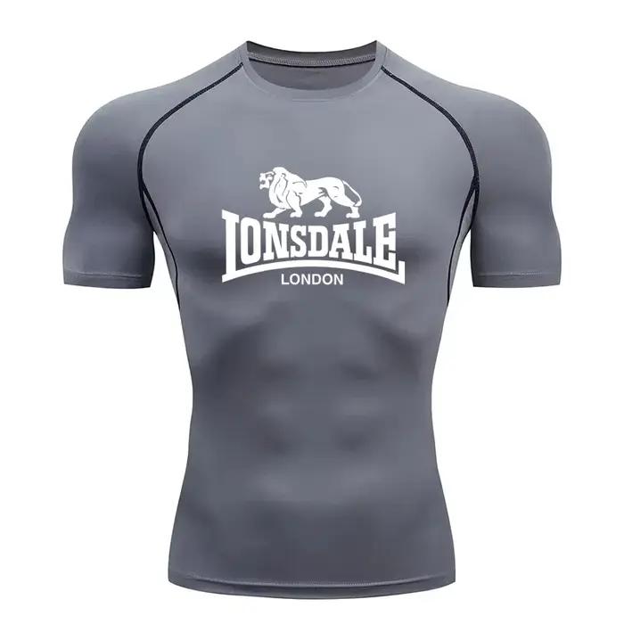 Nouveau T-shirt de compression pour hommes, fitness, gym, sport, course à pied, Rashgard, hauts, tee