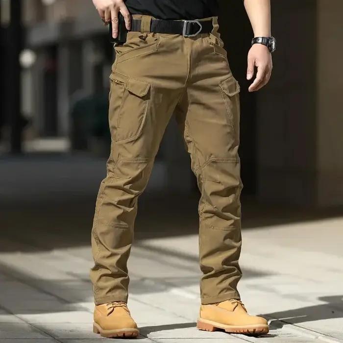 Pantalon Cargo imperméable pour hommes, élastique, poches multiples, militaire, jogging d'extérieur,
