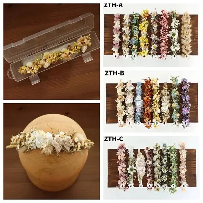 Accessoires de photographie pour bébé, pleine lune, bandeau à fleurs artificielles, décoration, couv