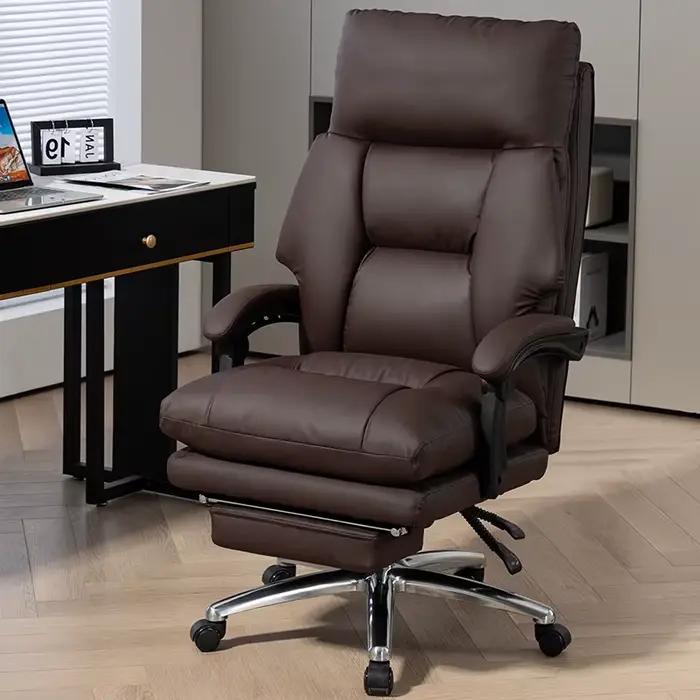 Chaise de bureau ergonomique moderne en cuir inclinable pour hommes et femmes luxe et confort mobilier de bureau occasions spéciales