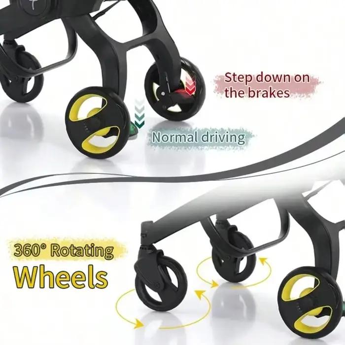 Poussette pour bébé | Chariot pliable léger bidirectionnel | Parfait pour les voyages et le shop