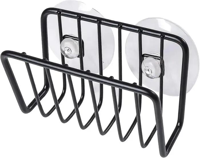 Porte-éponge pour évier de cuisine, caddie à éponge à ventouse en acier inoxydable, fournitures de c