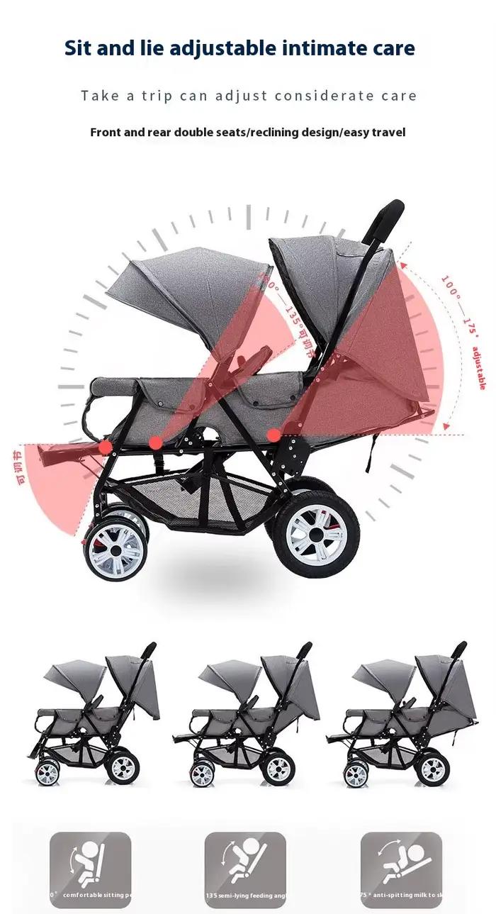 Coussin pour bébé jumeaux, STOCK européen, landau Double pour enfants