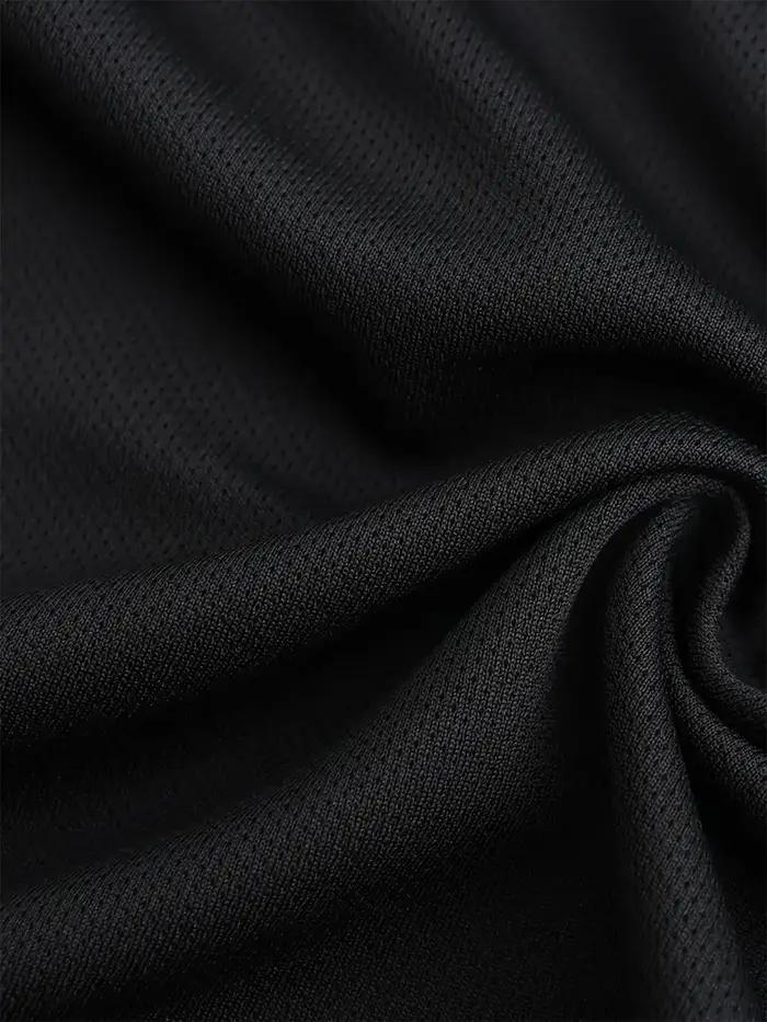 Gilet pour hommes noir 5 pièces respirant à séchage rapide en fibre de polyester gilet de sport adap