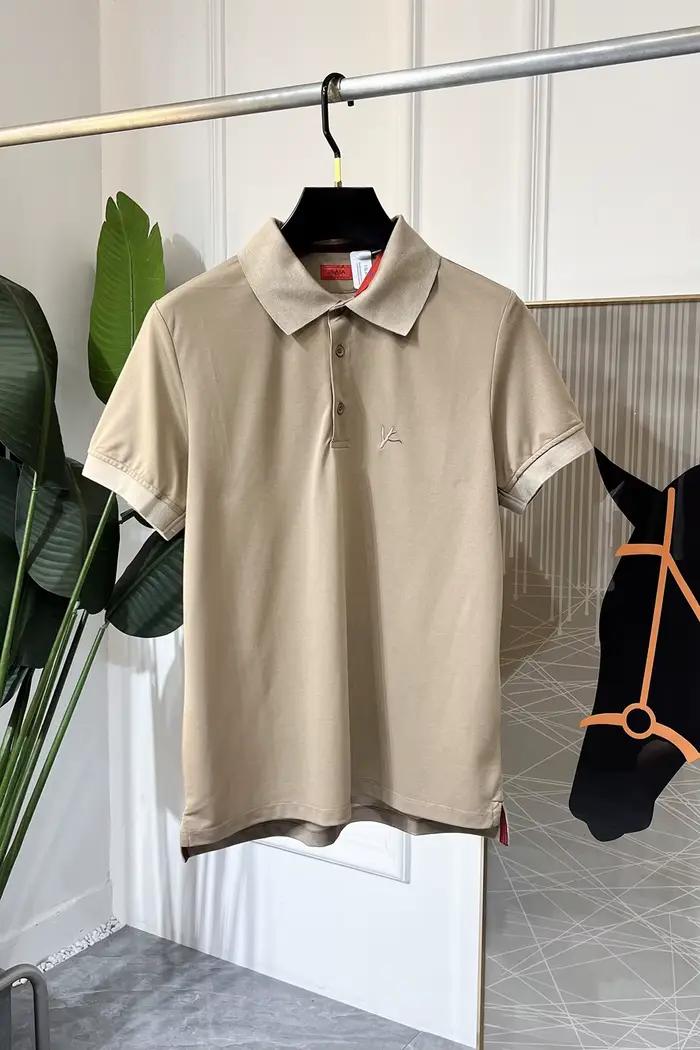 BLLIYOSS T-Shirt nouveaux hommes soie coton haute qualité ventiler décontracté demi manches couleur