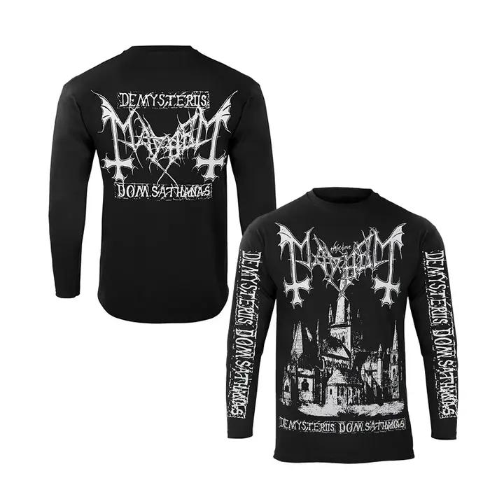 Vente chaude métal noir MAYHEM groupe street rock américain rétro 3D imprimé T-shirt hommes à manche