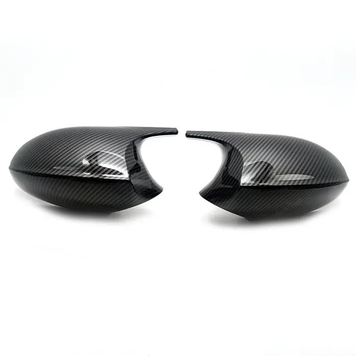 Couvercle de rétroviseur latéral noir en Fiber de carbone, capuchons de remplacement pour BMW E90 E9