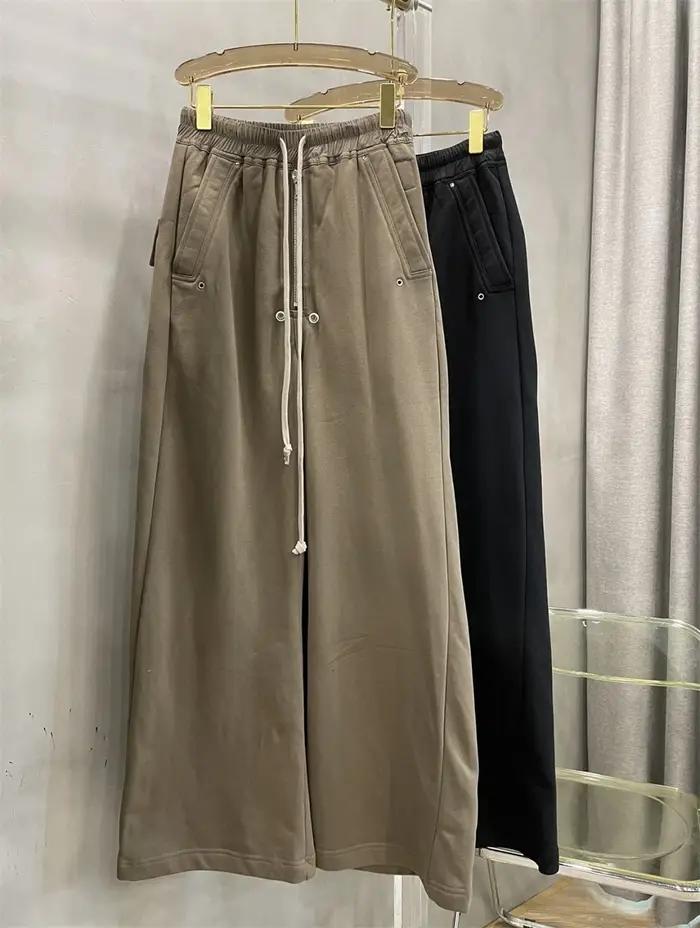 RO pantalon de survêtement à jambes larges avec cordon de serrage, pantalon de jogging Vintage de ha