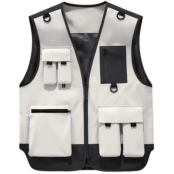 Gilets de travail pour la photographie en plein air, vestes multi-poches pour hommes, gilets de pêch