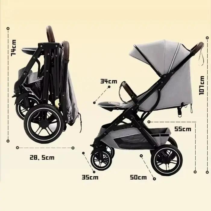 Poussette pour bébé, ultra-légère, portable, avec amortisseur de chocs, pour nouveau-né, poussette d