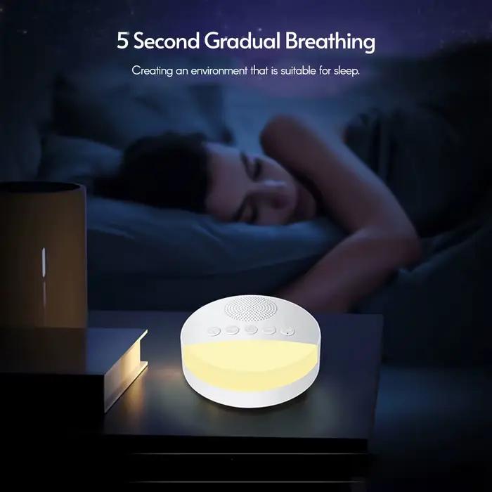 Machine de sommeil à bruit blanc avec 6 sons apaisants minutage intelligent pour bébés et jeunes enfants chambre à coucher voyage usage nocturne relaxation sommeil naturel