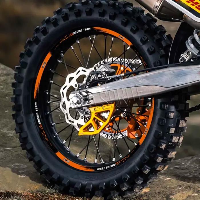 EXC – autocollants réfléchissants pour roues de moto, autocollants de jante, bande à rayures pour KT