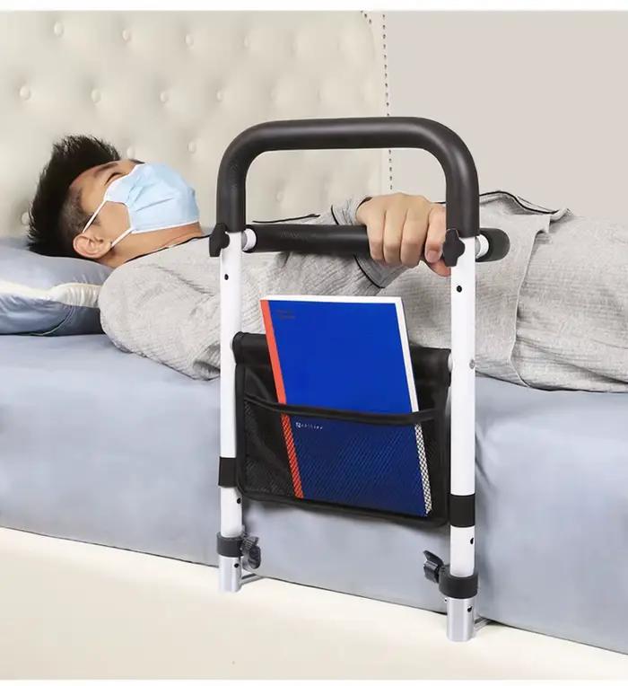 Barre de maintien de lit sans installation pour personnes âgées rail d'assistance compact robuste et durable pour plus de sécurité et d'autonomie à la maison